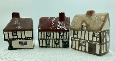 Vtg Mudlen End Studio England Set Of 3 Mini Ceramic Cottage No. 23 No. 3 No. 4 • $13.99