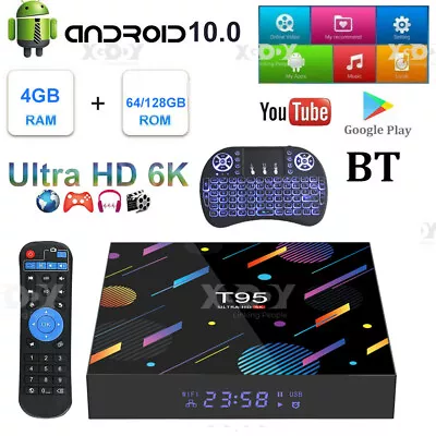 £55.80 • Buy 2022 SMART TV BOX Android T95 HDR 6K HD DUAL WiFi Quad Core 3D Media Player USB