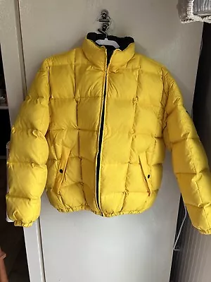 Vintage Polo Ralph Lauren Polo Sport Goose Down Puffer Bubble Coat Sz M- Yellow • $120