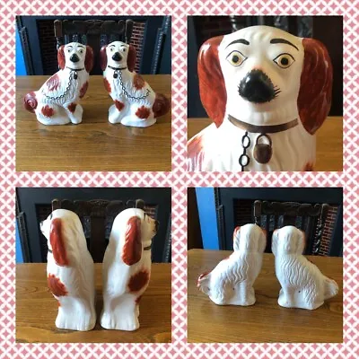 Vintage Pair Of  Wally Dogs Mantle Staffie Dogs 9 Inches Tall • £75