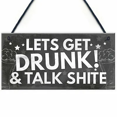 FUNNY Bar Sign Garden Signs Home Bar Sign Alcohol Gift Man Cave Shed Sign Gifts • £3.99