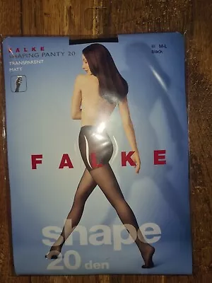 Falke Shaping Panty 20 Den Transparent Matt Black • £12