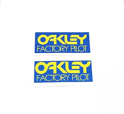 2 LARGE Oakley Factory Pilot Blue/Yelllo Suzuki KX CR RM YZ AHRMA VMX Vintage • $11.95