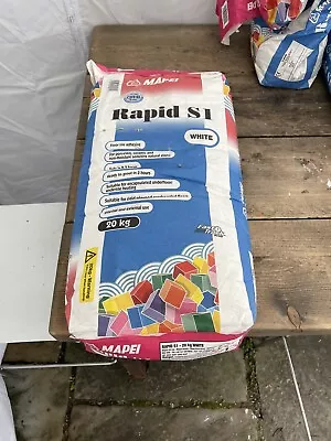 5 Bags Rapid Set Tile Adhesive S1 White 20kg • £75