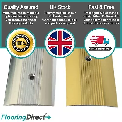 Carpet Cover Strip Vinyl Metal Door Bar Threshold Trim 900mm & 2700mm Lengths • £6.75