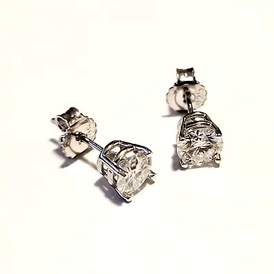 1.60 Carat Moissanite Stud Earrings In 925 Sterling Silver (Charles & Colvard)  • $149