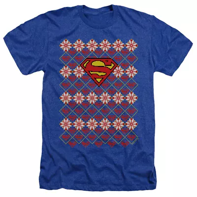 SUPERMAN CHRISTMAS SWEATER Licensed Adult Men's Heather Tee Shirt SM-3XL • $24.95