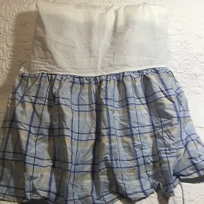 LAURA ASHLEY Emilie Plaid Twin Size Dust Ruffle/Bedskirt EUC • $23.95