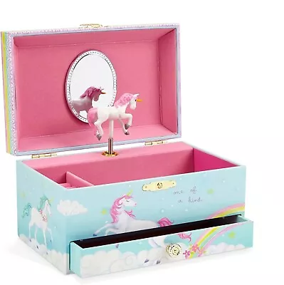 Jewelkeeper Musical Jewellery Box Girls Kids Trinket Storage Box Rainbow Unicorn • £17.95