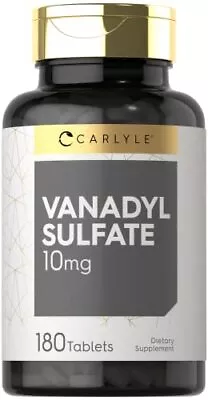 Vanadyl Sulfate 10mg | 180 Tablet Capsules | With Chromium Picolinate | • $17.99