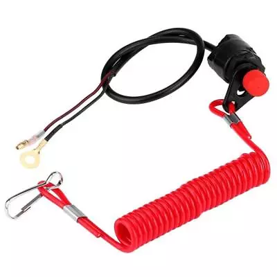 1PCS Boat Kill Switch With Safety Tether Lanyard For Marine Outboard Motor Red • $16.99
