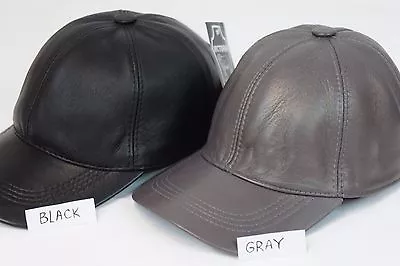 New 100% Genuine Real Lambskin Leather Baseball Cap Hat Sport Visor 12 COLORS • $13.89