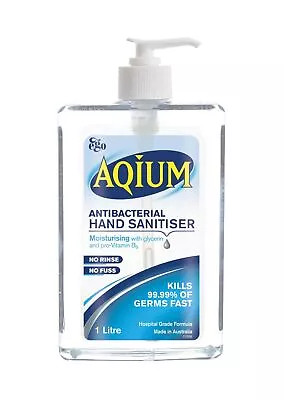 Ego Aqium H/san 1l Antibacterial Hand Sanitiser Gel - Liquid • $20.70