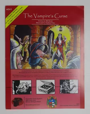 Advanced Dungeons And Dragons ADV1 The Vampires Curse 2010 Limited Ed #38 Of 150 • $99.99