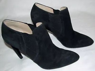 Via Spiga Black Suede Leather Ankle Stiletto Boots Booties Shoes Womens Size 8 • $57.60