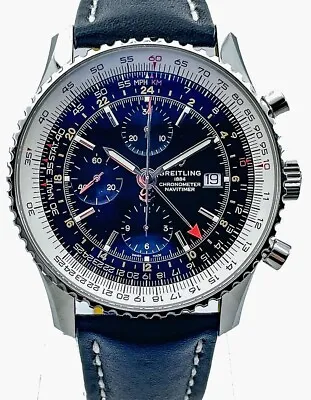 Breitling Navitimer World Chronograph  GMT Watch Ref A24322 • $4800