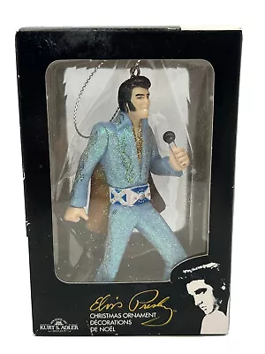 Elvis Presley Blue Suit With Microphone Christmas Tree Ornament Kurt's Adler NIB • $14