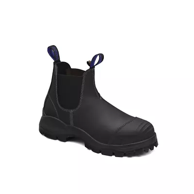  990-100 Steel Toe Slip-On Elastic Side Boots W/ Kick Guard Black AU Size 10  • $186.55