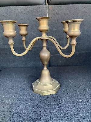 Vintage Solid Brass Candelabra -PWF India.   Pre-owned • $25.50