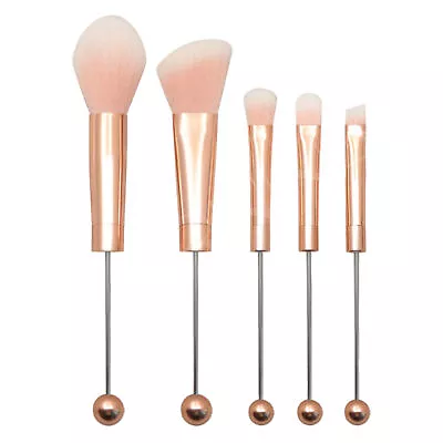 New 5 DIY Rose Gold Metal Handle Makeup Brush Set Handmade Jewelry Woman Gift • $22.83