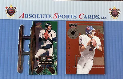 1996/98 Playoff/Pacific JOHN ELWAY  LOT X 2 | Leatherbound Pro Bowl | Broncos • $16.99