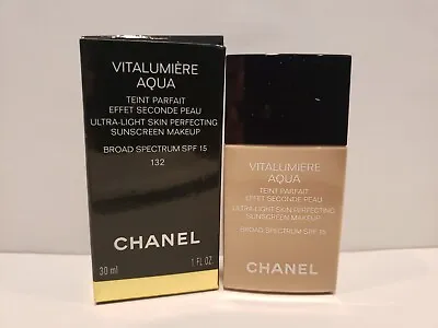 Chanel ~ Vitalumiere Aqua ~ Ultra Light Skin Perfecting Sunscreen~132 ~ NIB  • $55