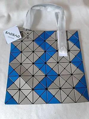 Bao Bao Issey Miyake Tote Geometric Square Bag / Gray & Blue • $85.99