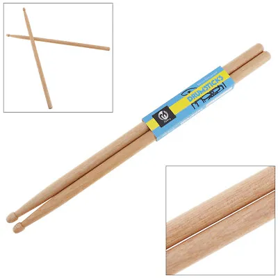$15.50 • Buy 1 Pair 5A Walnut Wood Drum Sticks Lightweight Music Band Jazz Drumsticks