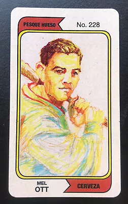 Mel Ott Pesque Hueso Cerveza #228 Rare Mini Spanish Baseball Game Card NY Giants • $9.95