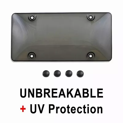 $7.95 • Buy Tinted Smoke License Plate Tag Frame Cover Shield Protector For Auto-Car-Truck