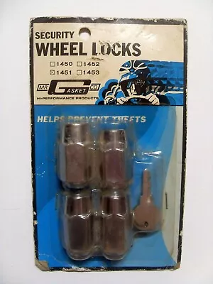 Vintage Mr. Gasket Security Wheel Locks W/ Key 1451  - 1/2  Right - NEW • $8.95