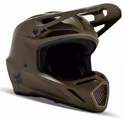 Fox Racing V3 Solid Mx Helmet - Dirt Brown - Motocross/offroad • $379.95