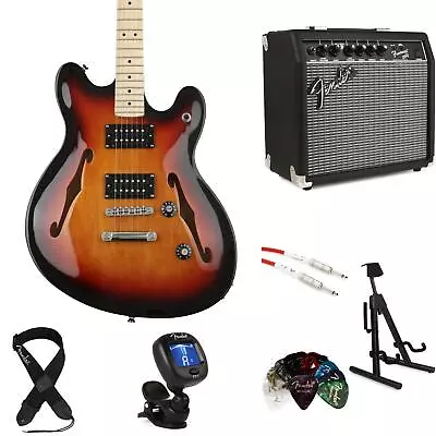 Squier Affinity Starcaster And Fender Frontman 20G Amp Bundle - 3-Color Sunburst • $449