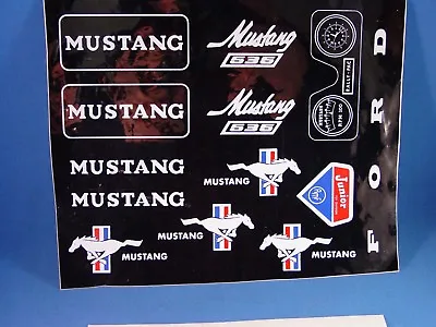 New Mustang Pedal Car Correct Graphic Set Amf Licensed By Ford Mo. Co. • $19.99