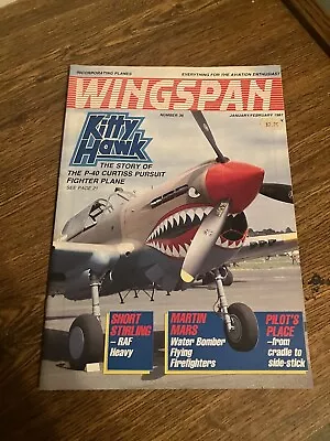 Vintage Back Issue Of Wingspan Magazine - Jan/Feb 1987 • $3.50