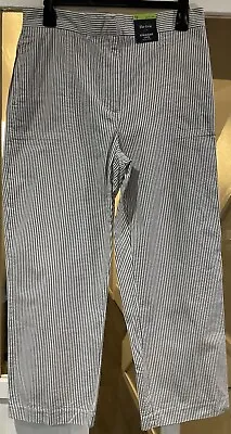 M&S Ladies Evie Straight 7/8th Trousers Size 12 Regular BNWT 100% Cotton • £8.50