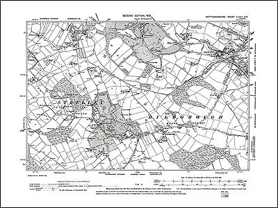 Bilborough Strelley Cinderhill Old Map Nottinghamshire 1901: 37SE Repro • £18.99