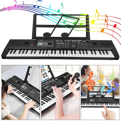 61 Keys Digital Piano Keyboard Electronic Electric Keyboards Black • $30.99