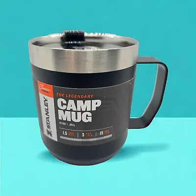 Stanley Classic Legendary Camp Mug 12oz W/ Lid Black New • $24.30