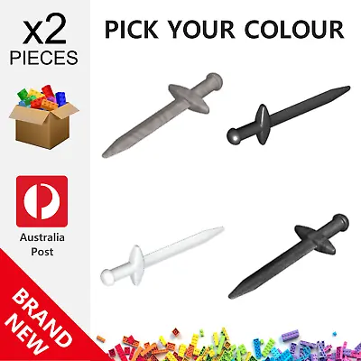 2x Genuine LEGO™ - Minifigure Weapon Sword Greatsword Pointed - 18031 New Parts • $5.90