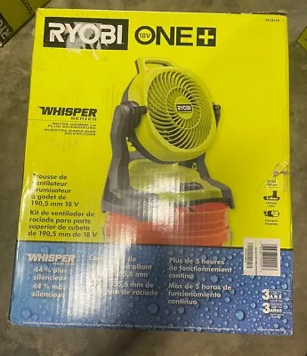 RYOBI ONE+ 18V 7.5  Bucket Top Misting Fan Kit (1.5Ah Battery & Charger) PCL851K • $65