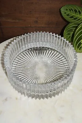 Mikasa Diamond Fire Crystal Hostess Bowl Round Serving Bowl 8.5 In X 3 In • $30