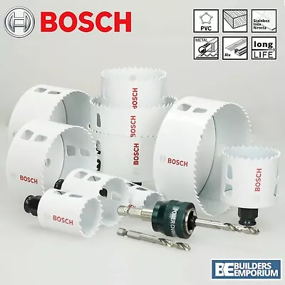 Bosch Holesaw Cutter Bit HSS BiMetal Plastic Wood Quick Change Release Hole Saw • £7.29