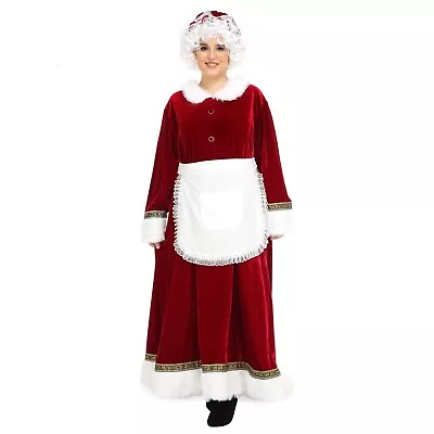 Mrs Claus Costume Adult Santa Outfit Christmas Fancy Dress • $65.44