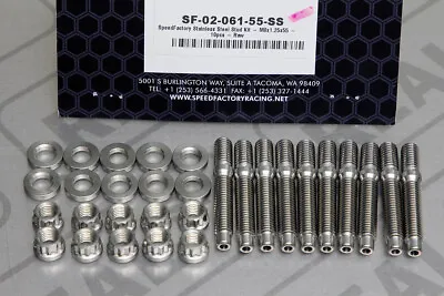 SpeedFactory Stainless Steel Intake Manifold Stud Kit M8x1.25x55mm 10pcs K20 K24 • $49.39