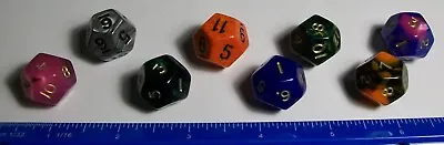 8x 12 Sided Mixed Color Dice Lot Dungeons & Dragons Tabletop RPG • $10