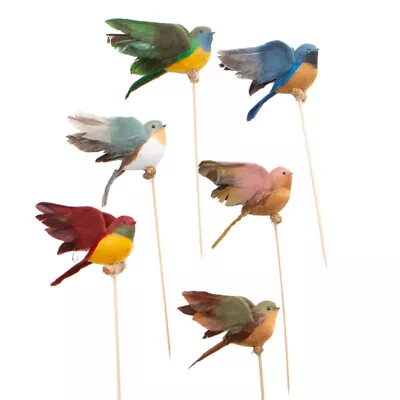 Factory Direct Craft Flying Artificial Robin Mushroom Bird Picks | Package  • $42.83