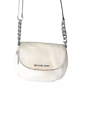 Unique Michael Kors Dual-Purpose White Pebbled Leather Shoulder Bag • $48