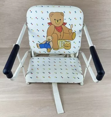 Vtg Graco Tot Loc No Slip Table Top High Chair Booster Seat Teddy Bear Honey • $124.99