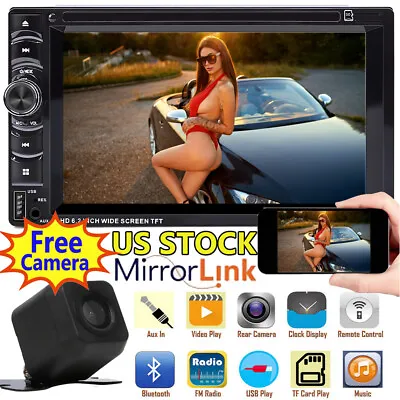 Fit 2005-15 FORD F150/250/350/450/550 2DIN DVD AUX BLUETOOTH RADIO STEREO+CAMERA • $100.85